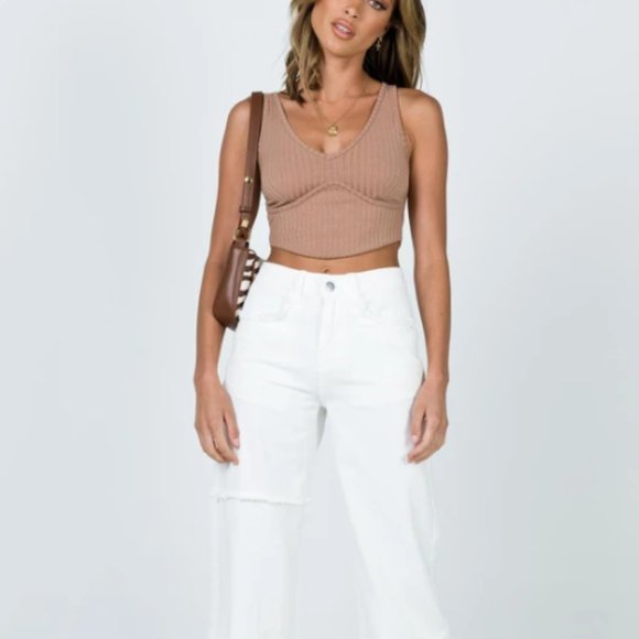 Princess Polly Denim - Princess Polly OUTCAST STRAIGHT LEG PANEL JEANS -4